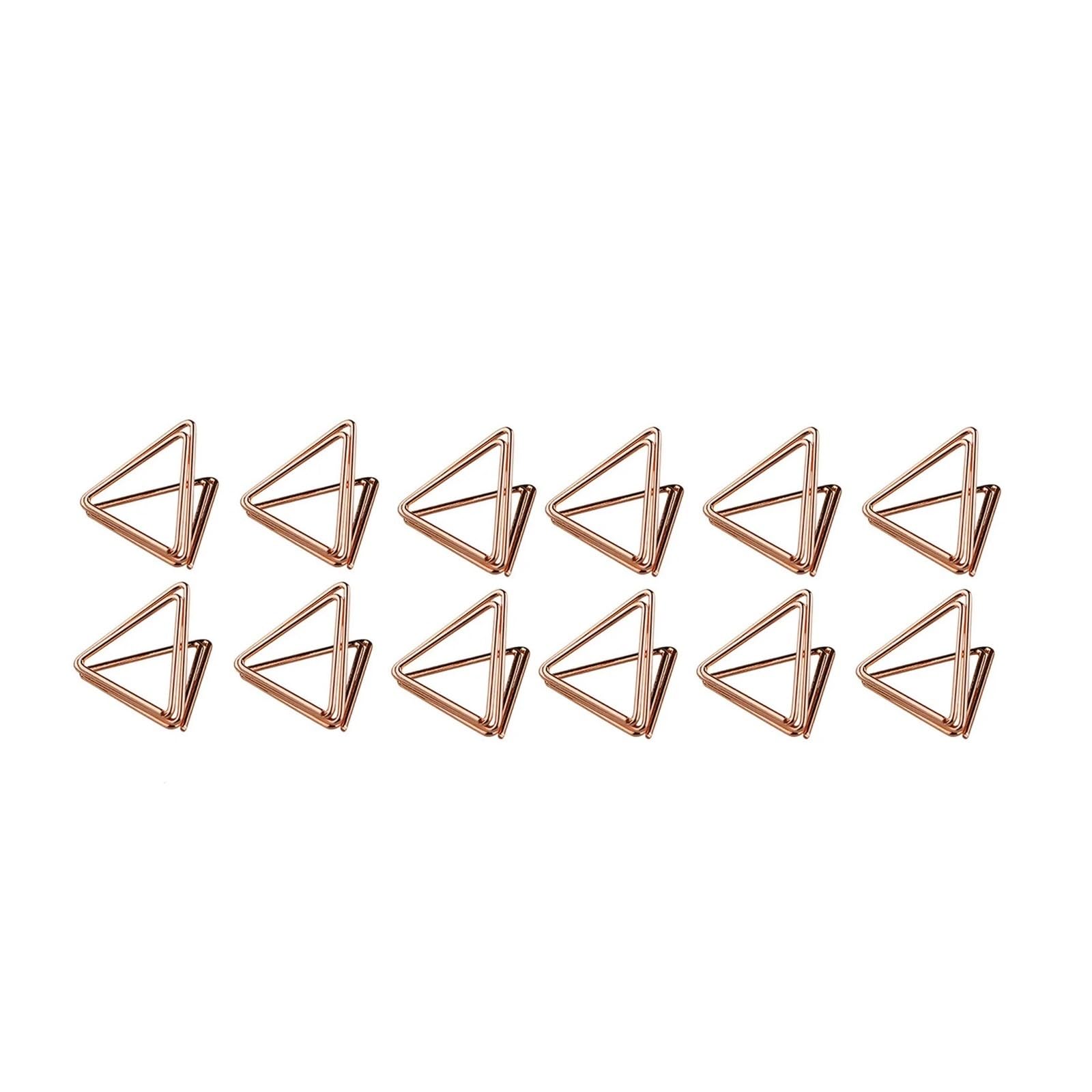 QMDSNFB Table Number Holders 10/24pcs Metallic Gold Place Cards Table Number Stands for Photos Food Sign Memo Note Place Card Display Holder Wedding Supplies(Rose Gold 10pcs)