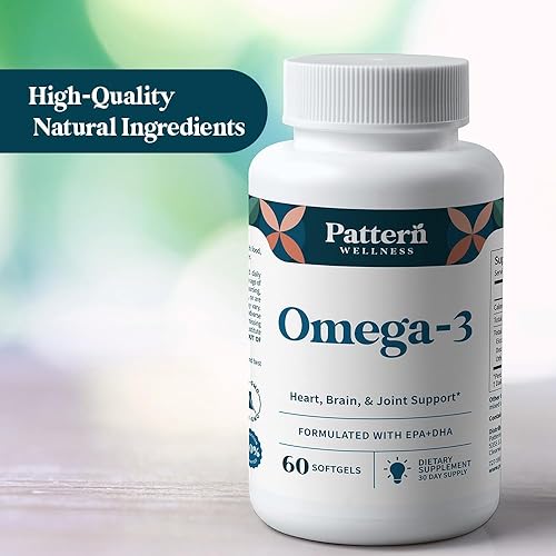 Miniatura 8 de Pattern Wellness Omega 3 cápsulas blandas  Fórmula de aceite de pescado puro  Ayuda a mantener la salud del cerebro, corazón y articulaciones