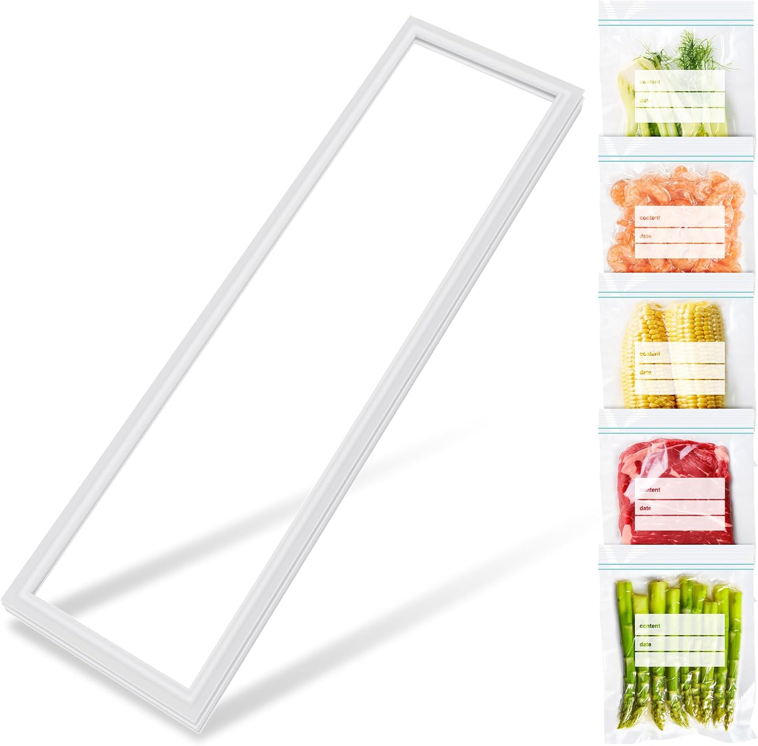 UPGRADED 2159082 Refrigerator Door Gasket Replacement Compatible with Whirlpool, Kenmore, KitchenAid Refrigerator Parts Replaces 2171186, 2181894, 2196242, 2221314, 2309533, 443025 Freezer Door Seal