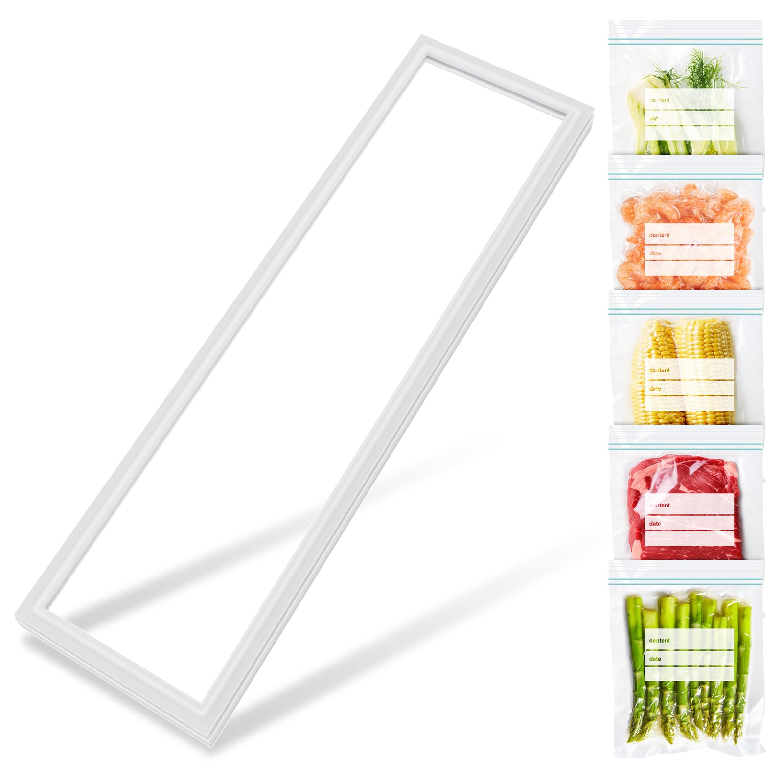UPGRADED 2159082 Refrigerator Freezer Door Gasket Replacement Compatible with Whirlpool, Kenmore, KitchenAid Refrigerator Parts Replaces 2171186, 2181894, 2196242, 2221314, 2309533 Freezer Door Seal