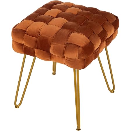 Amazon Com Vanity Chair Home Faux Fur Ottoman Bench Living Room Square Sofa Stool Mid Century Modern Luxury Fashion Velvet Vanity Stool Footstool Side Table Kitchen Dining
