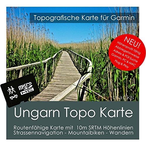 Ungarn Garmin Karte TOPO 4 GB microSD. Topografische GPS Freizeitkarte für Fahrrad Wandern Touren Trekking Geocaching & Outdoor. Navigationsgeräte, PC