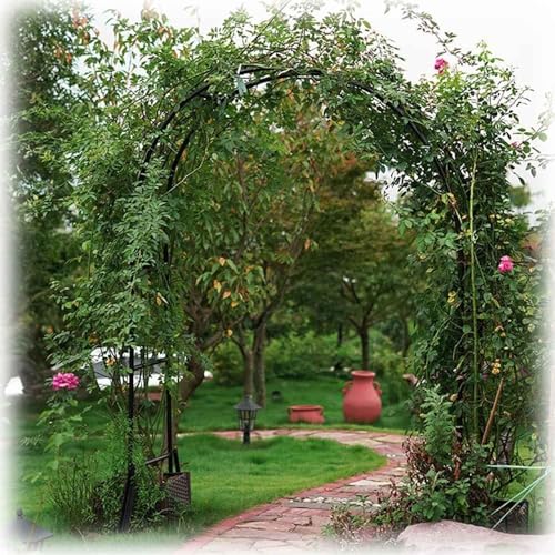 Gartenbogen mit Sockeln, Stahl-Rankhilfe für Rosen, Blumendekoration, 200 x 230 cm – perfekt für die Gartengestaltung und den Anbau von Reben