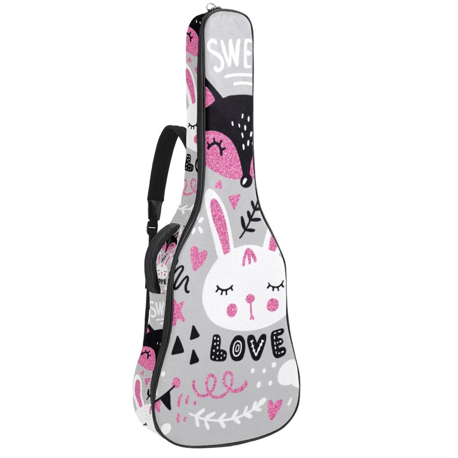 Funda Para Guitarra Eléctrica Animales Bolsa Guitarra Acolchada 6Mm Tela Oxford Impermeable Para Guitarra Acústica Y Clásica 40 41 Pollici