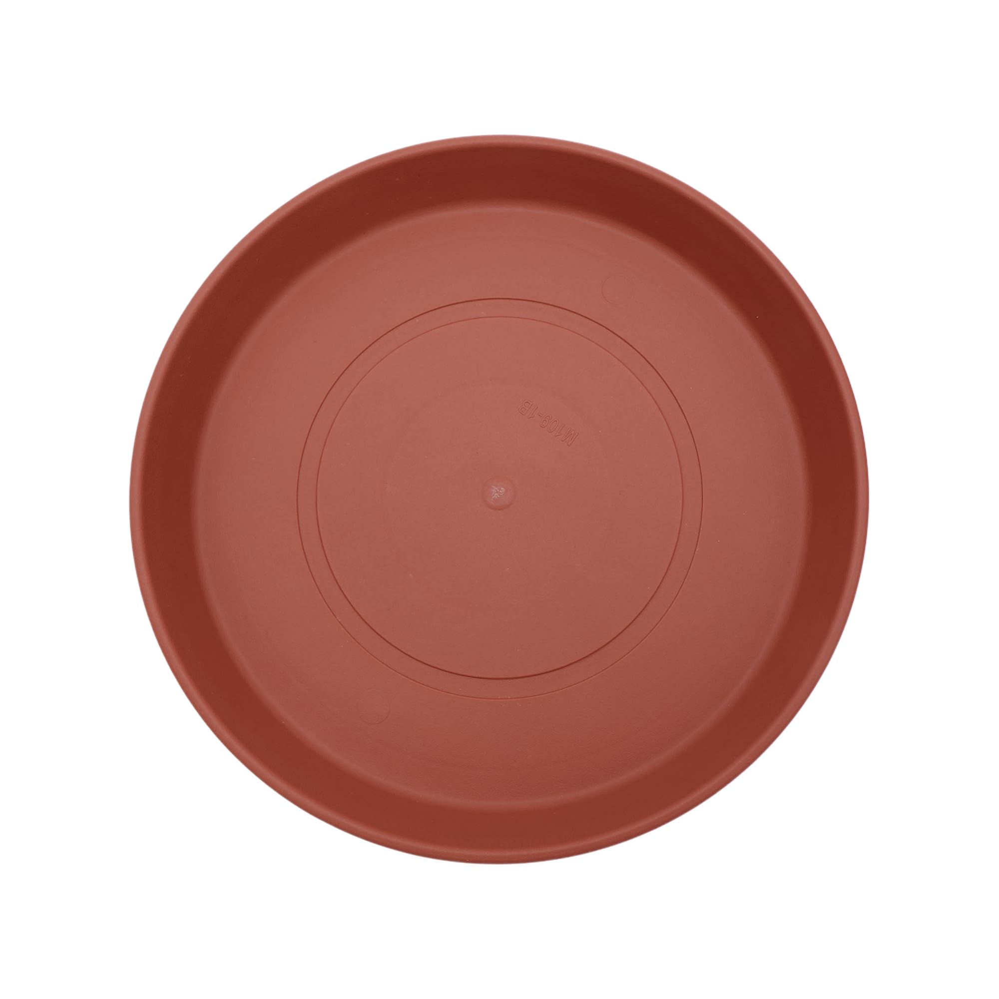 The HC Companies Round Prisma Flower Pot Saucers - Plastic Plant Saucer for Outdoors & Indoors - Traditional Plant Pot Trays for Water Drainage -Durable Plant Tray (10.5-inch Clay, Pack of 1)
