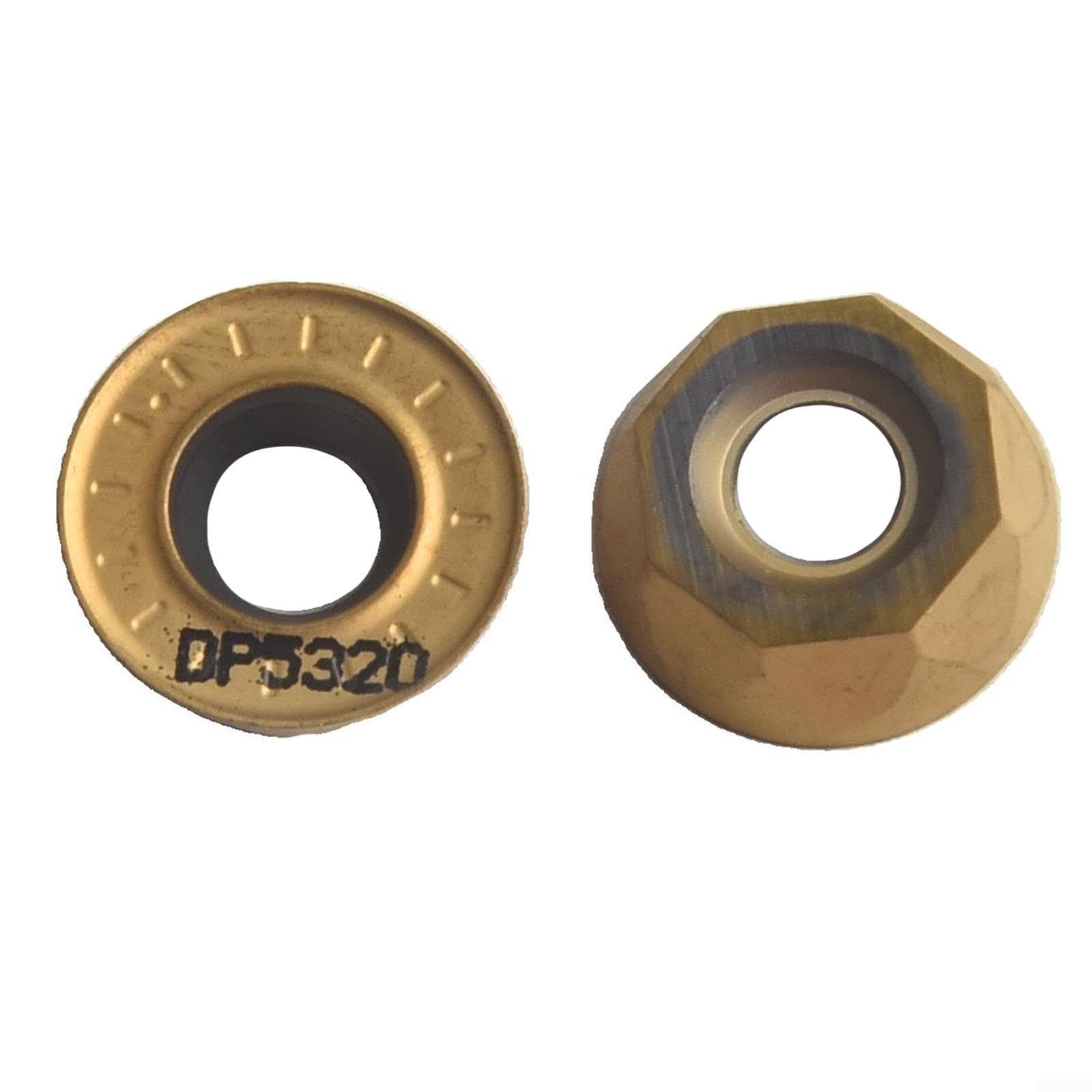 RPMT1204-M-C DP5320 Lot de 10 inserts de fraisage ronds en carbure CNC pour acier, porte-outils indexables compatible avec SRDPN/SRAPR/EMR 6R