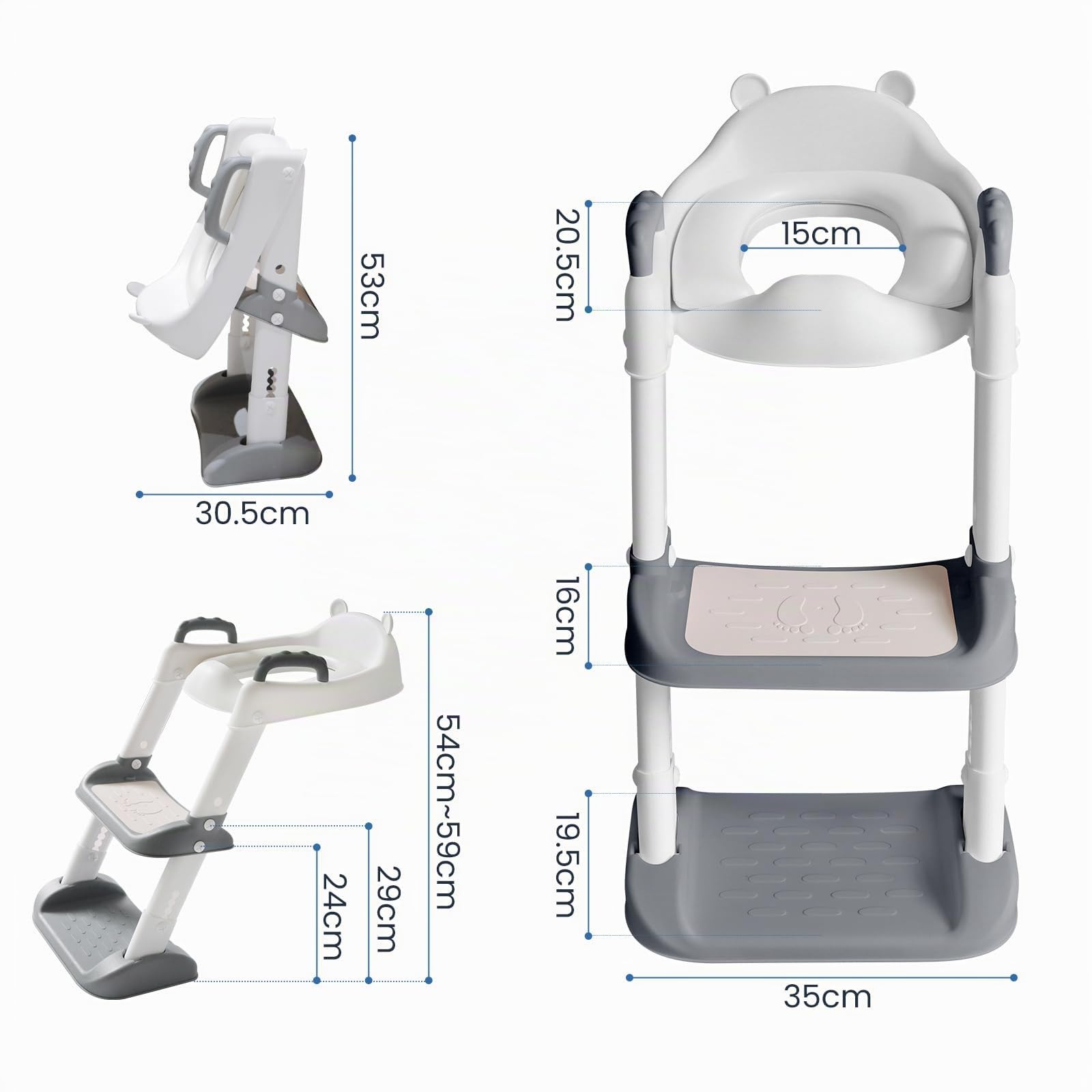 Reducteur Toilette Enfant Réducteurs, Rehausseur Toilette Enfant Réducteur Toilette Enfant Adaptateur Toilette Enfant Coussinet Antidérapant Siege Toilette Enfant, Avec L'oreille
