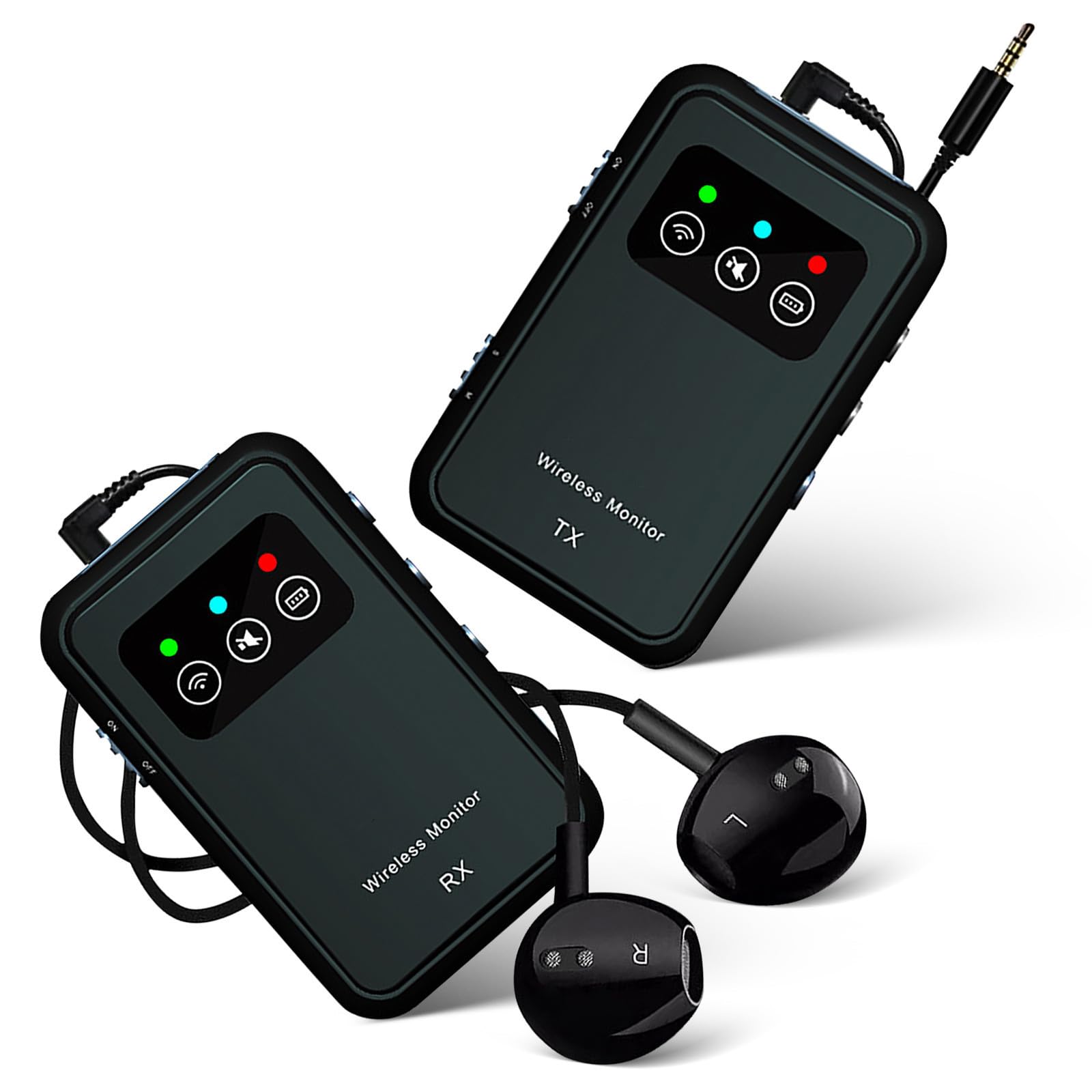 SEWACC Sistema de Monitorización Inalámbrico Intraauricular ABS Negro