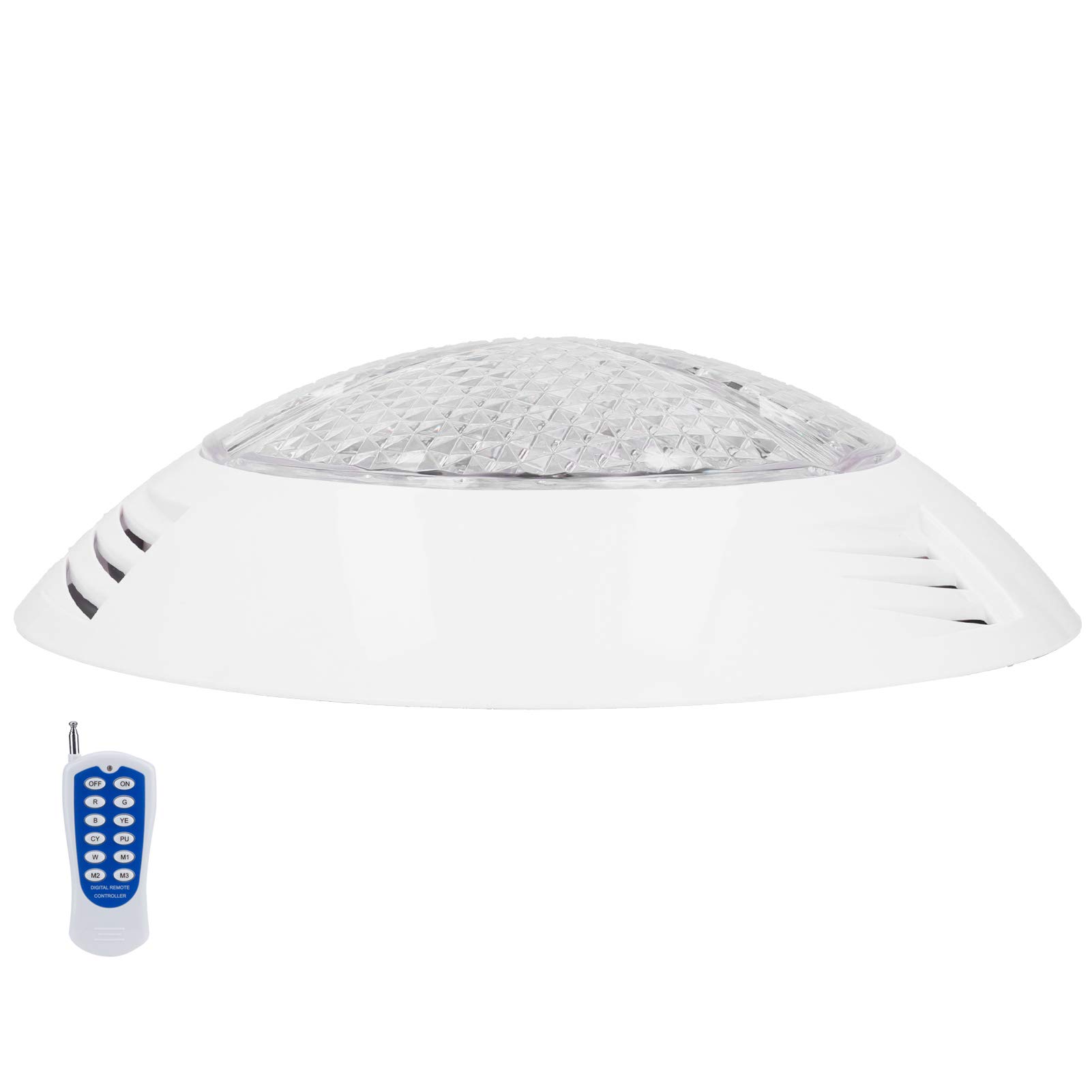 Lampada subacquea RGB per piscina 24LED con telecomando a 12 tasti IP68 impermeabile 24W AC12V