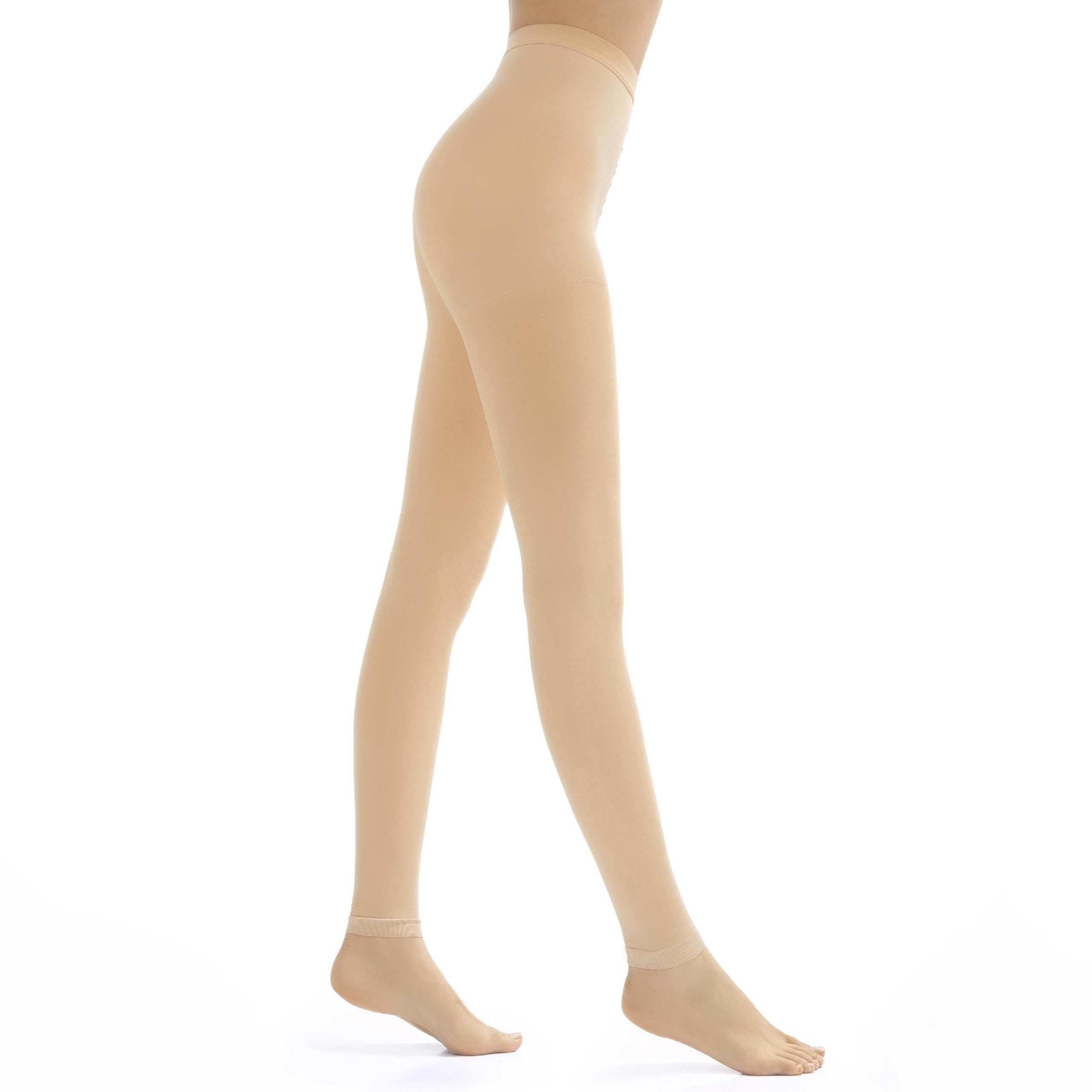 Compression Pantyhose for Women Men, 15-20 mmHg Footless Medical Graduated Compression Tights Compression Stockings