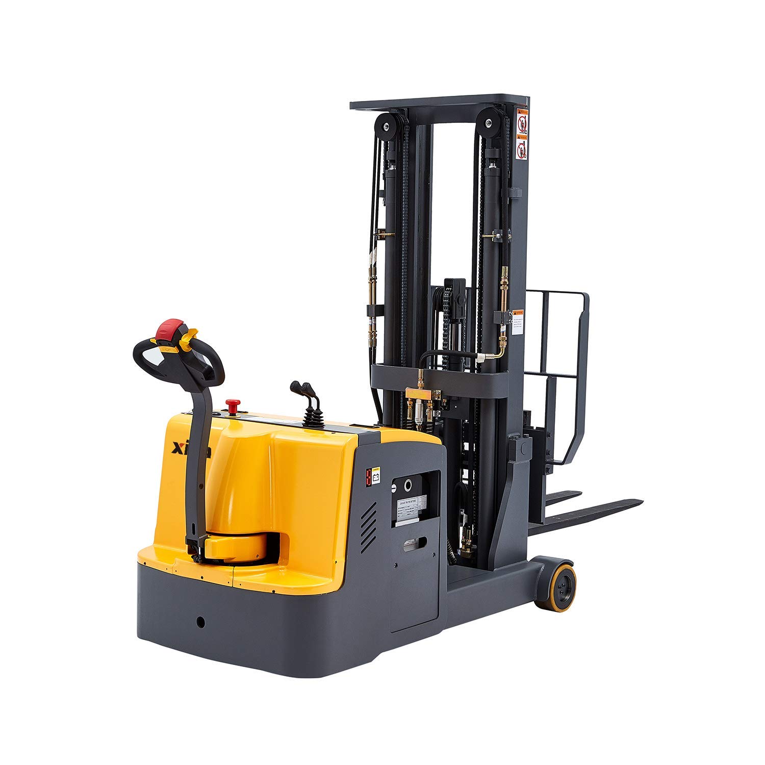 Xilin Full Electric Counterbalanced Pallet Stacker, Powered Multi-Functional Forklift Material Lift, 3300lbs Capacity,177