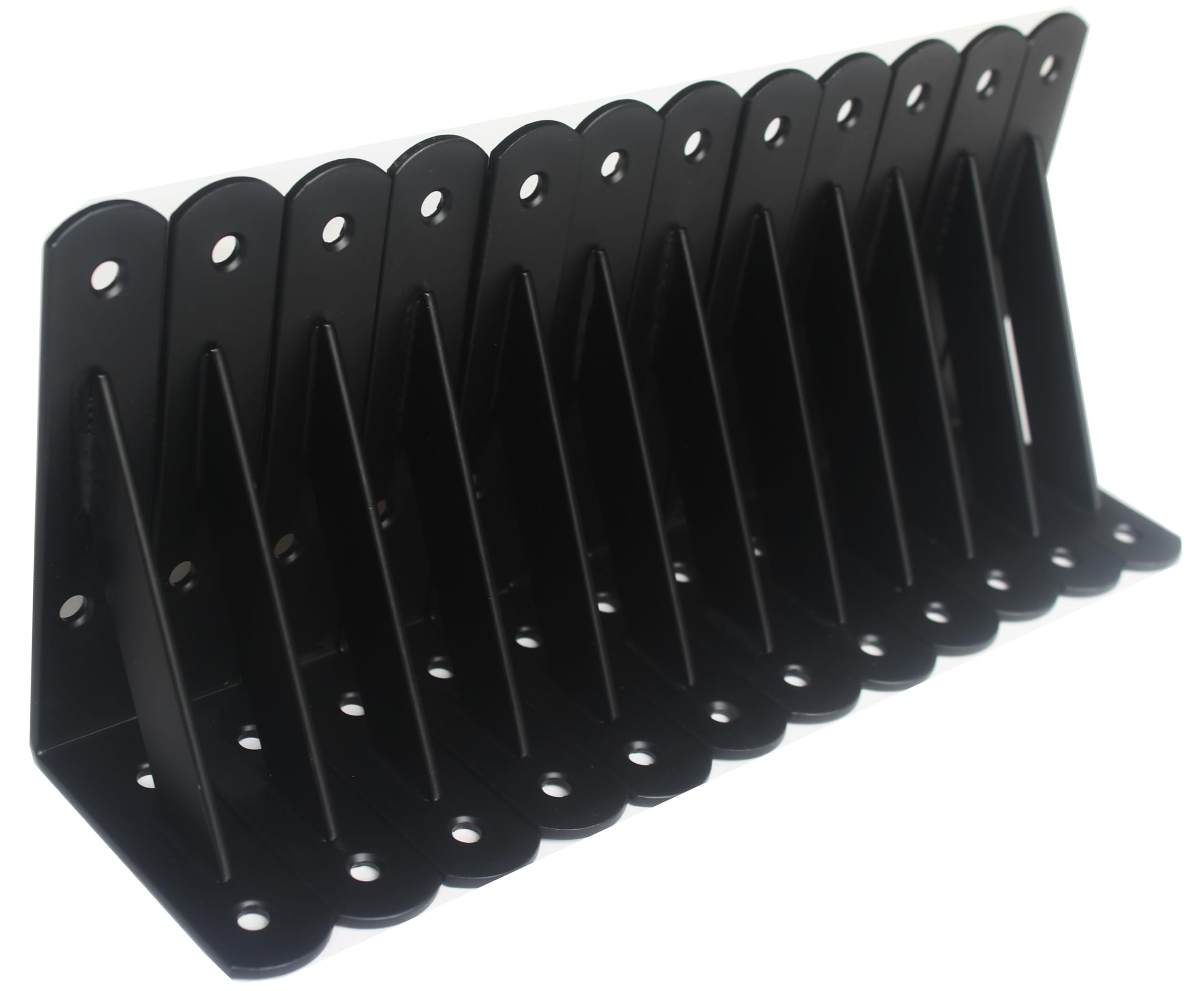 12 Pack L5 x H 3" Black Heavy Duty Shelf Brackets with Screws Metal Shelf Brackets Shelf Support Angle Brackets for Shelves L Brackets Heavy Duty Floating Shelf