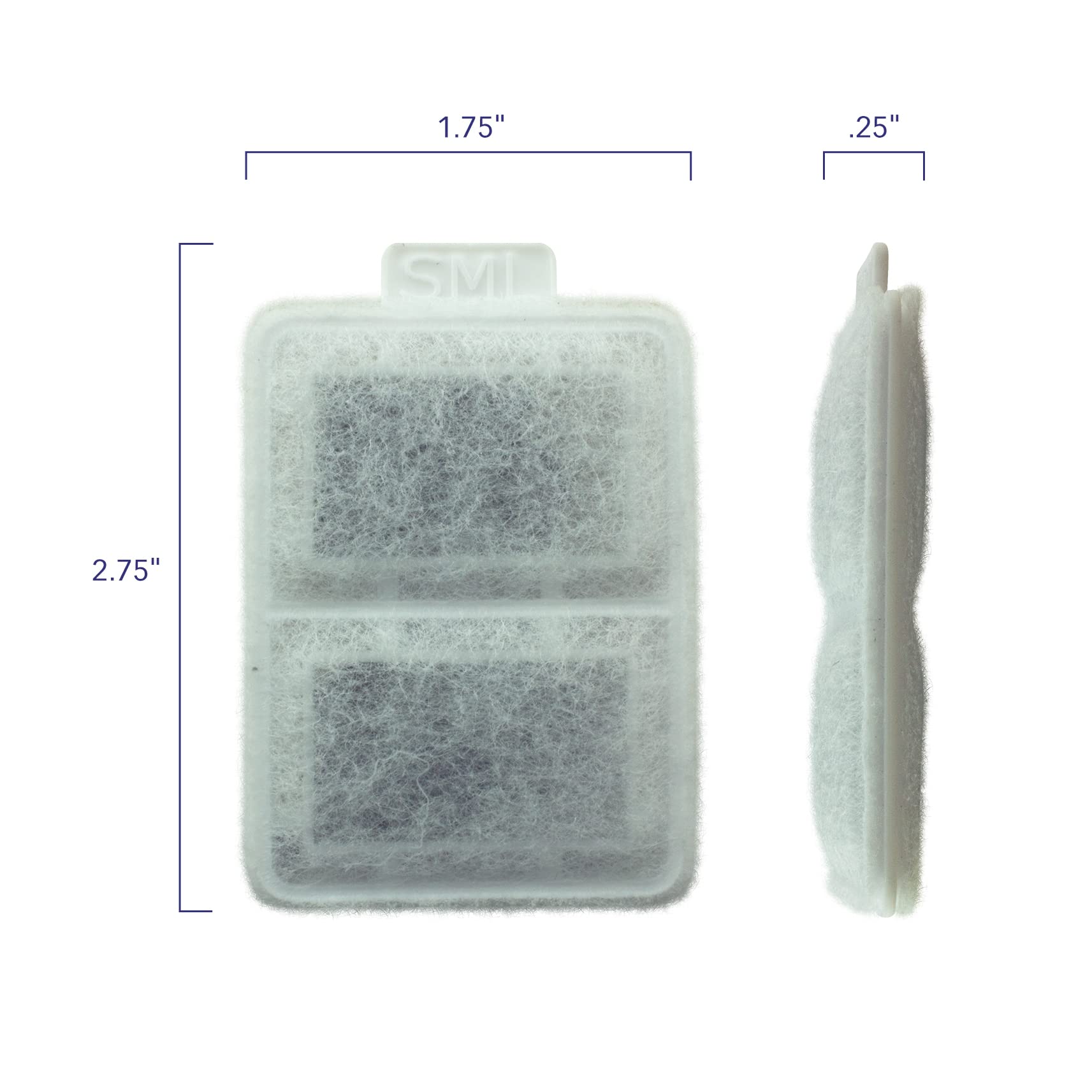 PET STANDARD Filtro de agua pequeño de repuesto compatible con fuente automática Whisker City para mascotas, paquete de 10