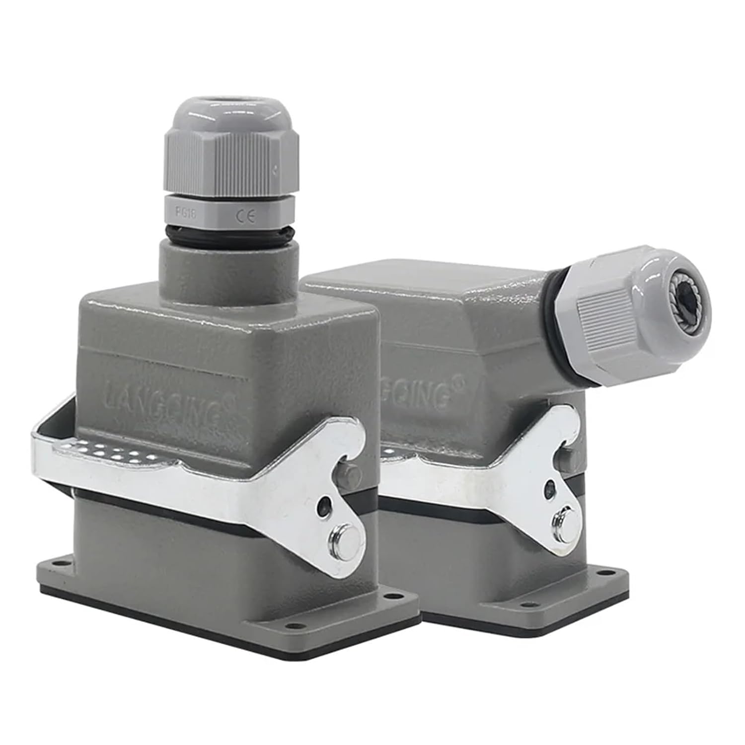 HDC-HE-006 Rectangular Heavy Duty Connector Six Pin Waterproof Socket 500V 16A(Lateral line)