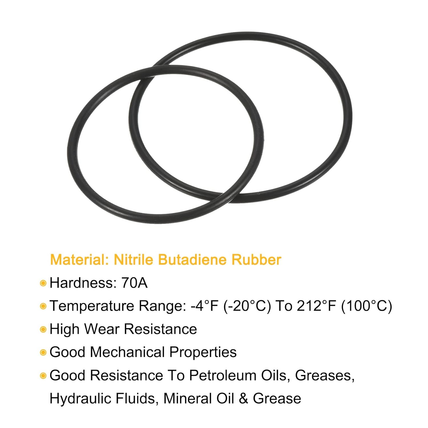 MECCANIXITY Nitrile Rubber O-Rings 38mm 44mm OD 34mm 40mm ID 2mm Thick Seal Gasket, Black 20in1 Set