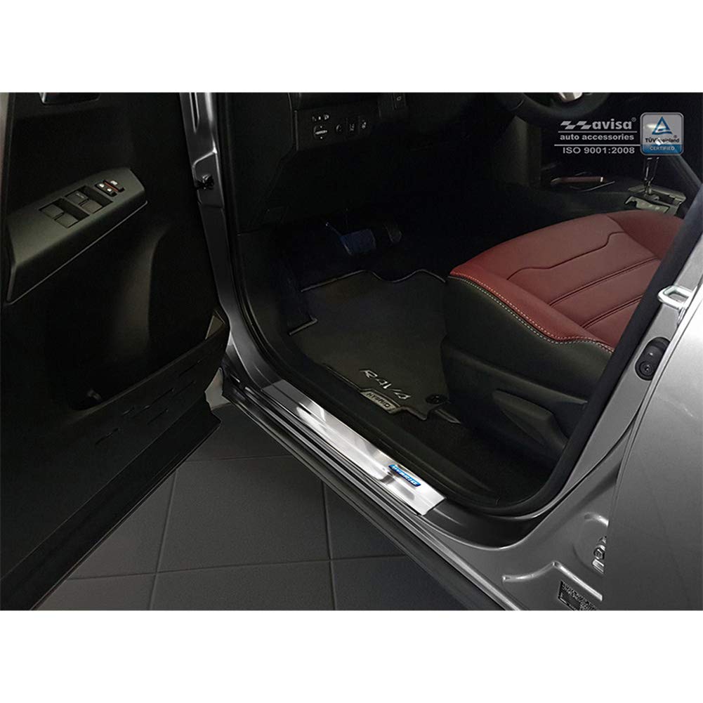 Avisa 2/23007 INOX ochraniacze progów drzwi C-HR 2016-'Hybrid' -4-częściowy, niebieski