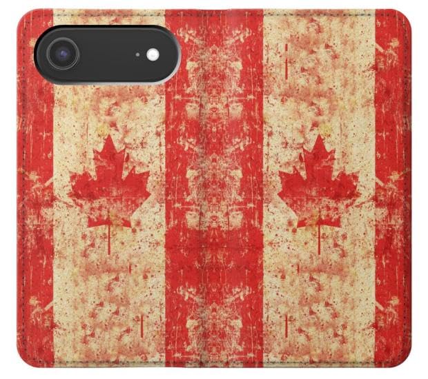 Canada Flag étui anti rayure iPhone housse clapet cuir robuste
