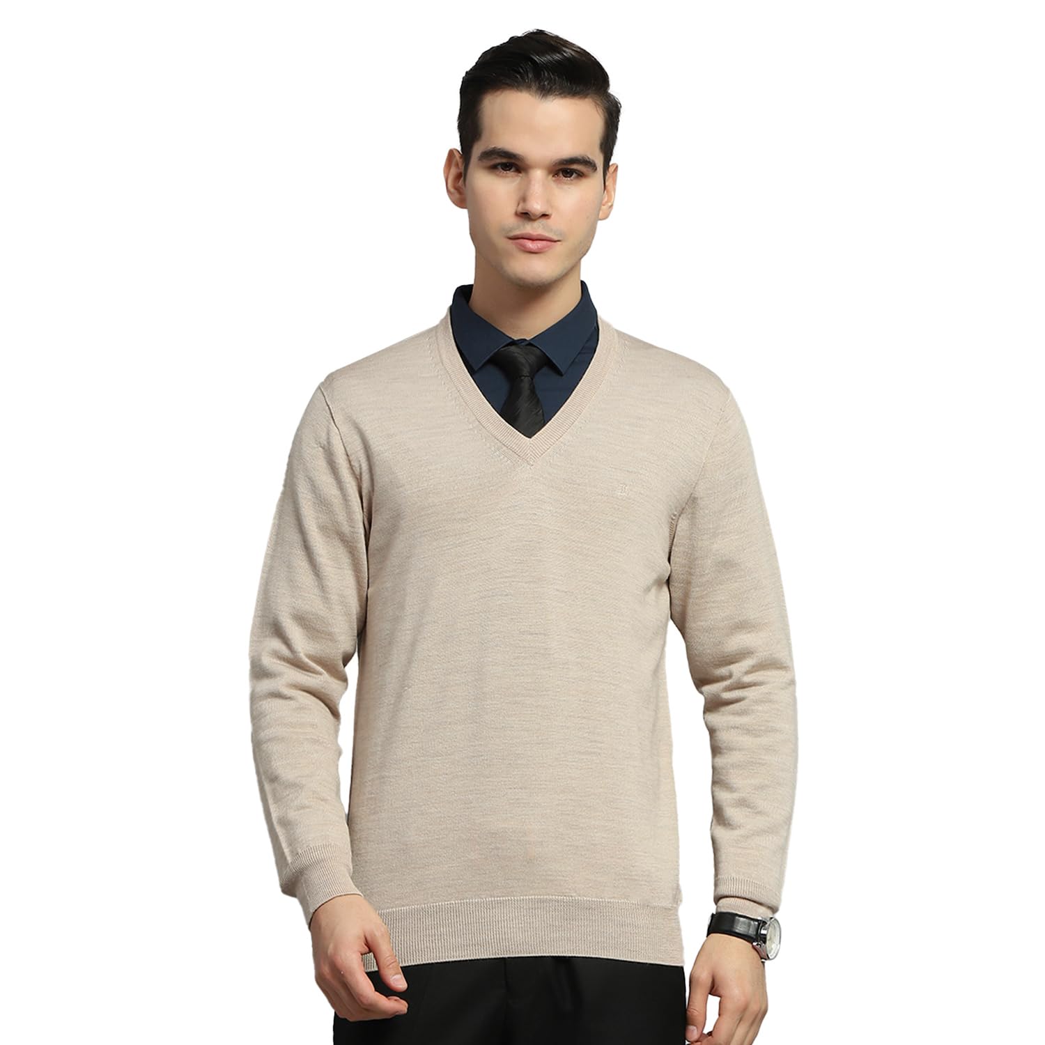 monte carlo Men Regular Fit Full Sleeve Solid V Neck Winter Pullover (Pack of 1)-picture-34