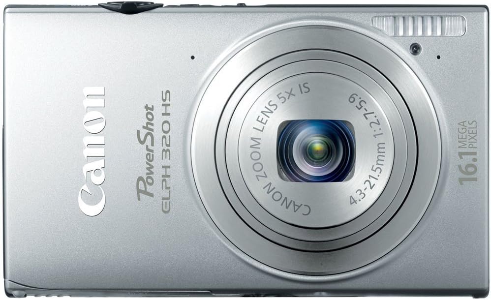 Canon ELPH 320 HS 16.1MP Digital Camera with WiFi and 5X Optical Zoom-Silver 6021B001
