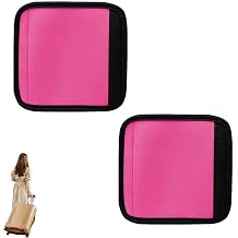 2 Pcs Deep Pink Luggage Handle Wraps, Diving Materials Bright Color Comfort Soft Handle Covers, for Luggage Suitcase, Travel Accessories