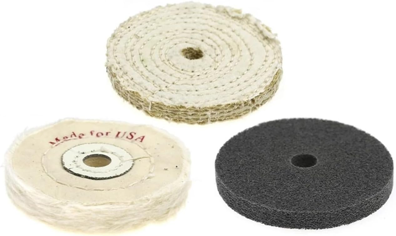 4"/100mm 3 in 1 Bench Grinder Sisal & Nylon & Cotton Stitch Polishing Buffing Wheel