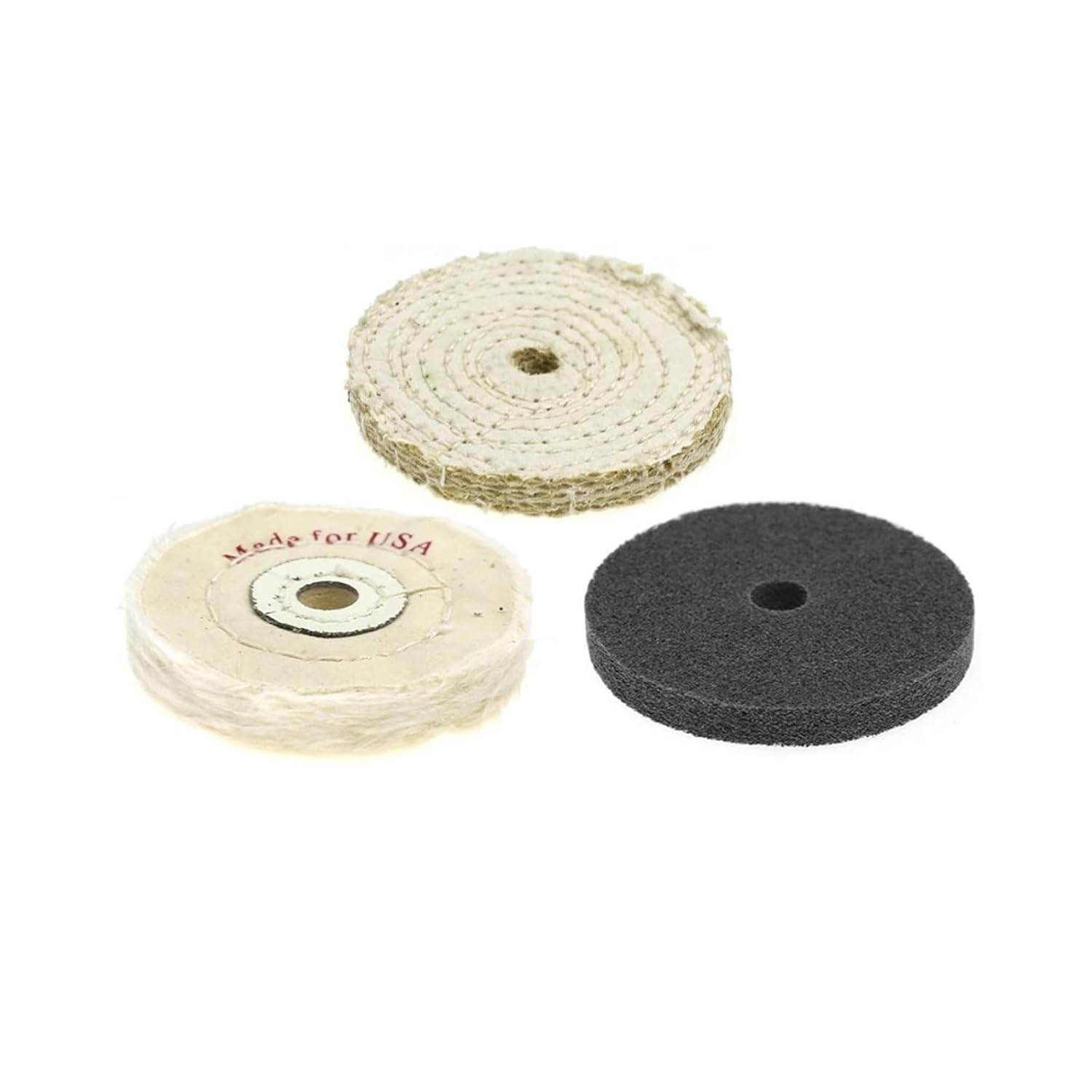 4"/100mm 3 in 1 Bench Grinder Sisal & Nylon & Cotton Stitch Polishing Buffing Wheel