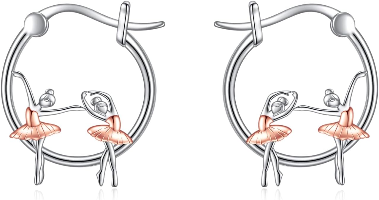 VONALA Cute Animal Hoop Earrings 925 Sterling Silver Mermaid / Hamster / Cow /Pig / Highland Cow / Hedgehog / Dinosaur / Bee / French Bulldog / Giraffe / Elephant / Ladybug / Celtic Huggie Hoop Earrings Animal Jewellery Gifts for Women Girls