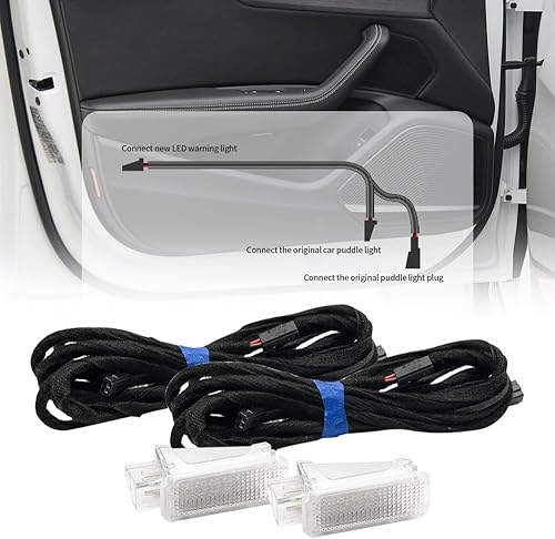 Vista 21 de nsautolighting 4 unids rojo LED interior cortesía puerta luz para Au'di A3 S3 A4 S4 A5 S5 A6 S6 RS6 A8 S8 Q3 Q4 Q5 Q7 Q8 LED panel de puerta lateral