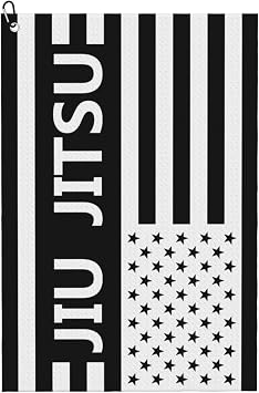 16 x 24 Inch Golf Towel with Clip for Golf Bag, Super Microfiber Golf Towel American Jiu Jitsu