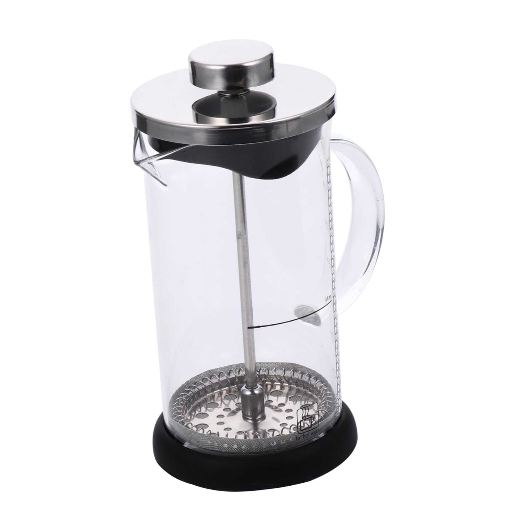 MAGICLULU 1pc Stainless Steel High Temperature Coffee Press with Scale Versatile Pot for Tea and Coffee for Home Parties Design for Hot Beverages