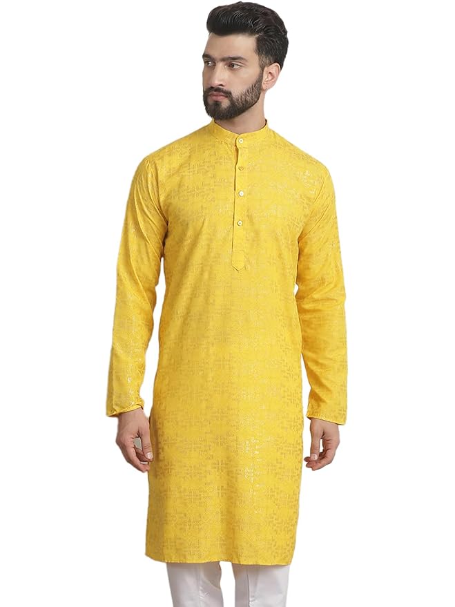SOJANYA (Since 1958 Men's Cotton Embroidered Printed Only Long Kurta