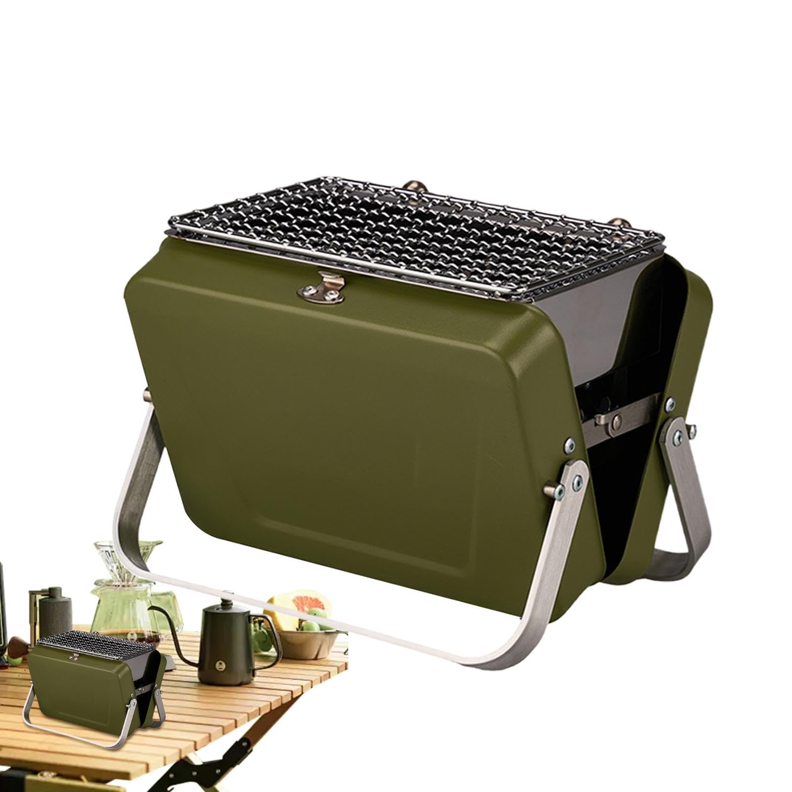 Przenośny grill na węgiel drzewny, kompaktowy grill na węgiel drzewny