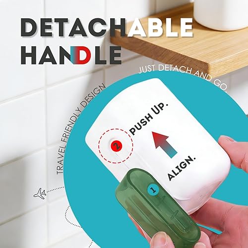 Vista 6 de Travel Toothbrush Holder,Toothbrush Holder and Rinse Cup with Handle Toothbrush Travel Case,Multifunctional Toothbrush Cup,Large Capacit Travel