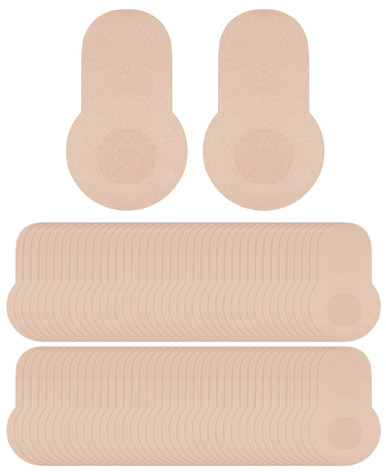 Hounyou 80PCS Boob Tape for Breast Lift & Invisible Nipple Covers – Self-Adhesive, Disposable Silicone Nipple Pasties with Lift Support, Perfect for Backless Dresses Nude/Beige