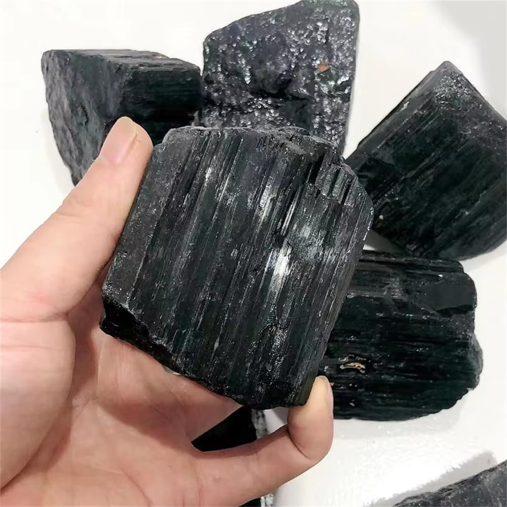 1pc 300-400g Haute Tourmaline Noire Pierre Brute Tourmaline Noire Brute Pour