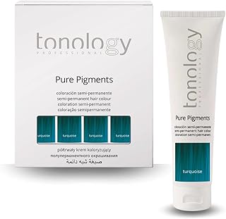 Tonology Pure Pigment Turquoise | Tinte Semipermanente sin Amoniaco, Tinte Fantasía, Mascarilla, Aporta Nutrición y Brillo, Turquesa - 1 Unidad 100ml
