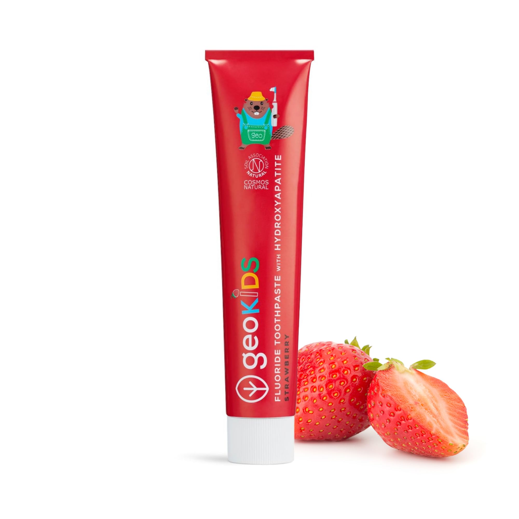 Georganics Fluoride Toothpaste - Hydroxyapatite - 75ml - Strawberry - Kids