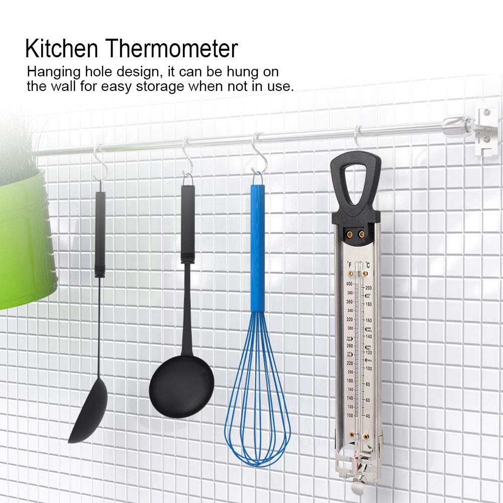 Fafeicy Fahrenheit Celsius Double Scale Display Kitchen Thermometer Hanging Design for Candy Making Home Kitchen Use 1 Pack