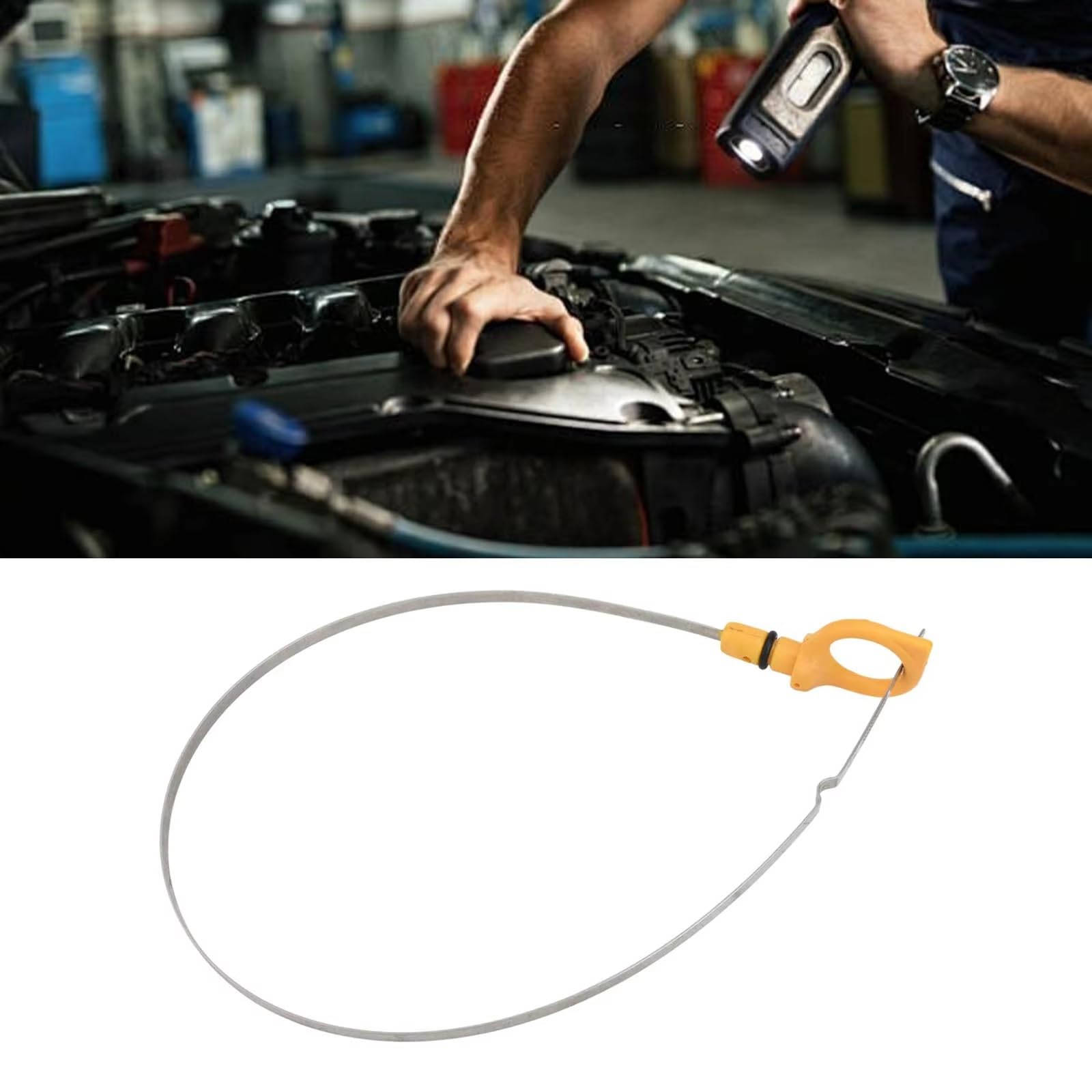 Asta di Livello Olio Motore per Nissan Sentra 2000 2001 2002 2003 2004 2005 2006 - Ricambio per Riparazione Auto - Asta di Livello Olio Motore - Codice OEM: 111404M500