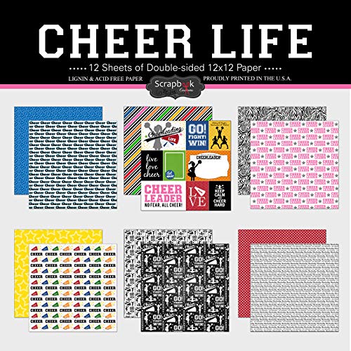 Scrapbook Customs 37588 Themed Paper Scrapbook Kit, Cheer Life