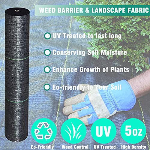 Snail Weed Barrier Landscape Fabric Premium 5oz Pro Heavy Duty Ground