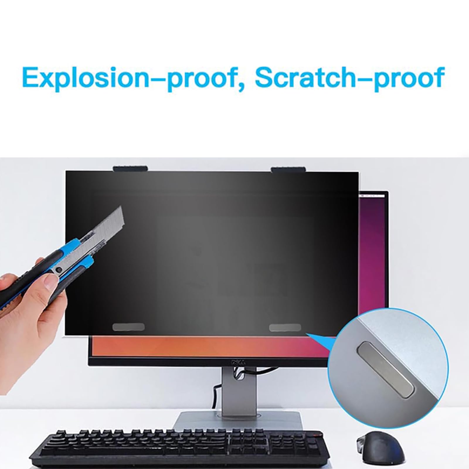Filtro de Pantalla de privacidad magnético para computadora de 27/32 Pulgadas, con claridad 4K HD, protección Ocular extraíble Protector de Pantalla de computadora con luz antideslumbrante,32in
