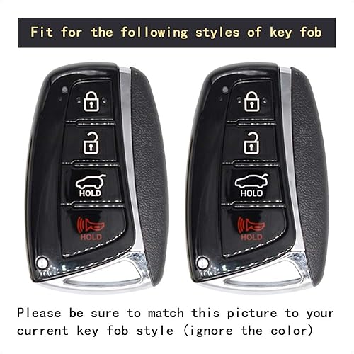 Miniatura 4 de TANGSEN Smart Key Fob - Funda protectora personalizada compatible con Hyundai Azera EQUUS Genesis Santa FE Sport 3 4 botones sin llave control
