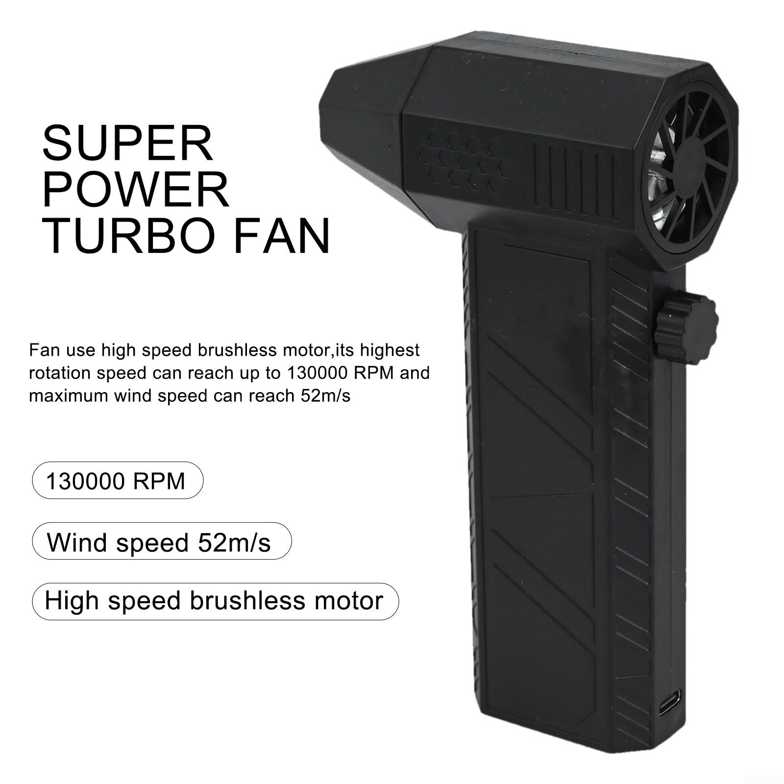 Plumero de aire eléctrico de 130000 rpm, con ventilador turbo de 52 m/s de 8000 mAh, soplador de polvo inalámbrico, para limpieza de coche, teclado, lente de cámara y escritorio de oficina