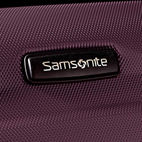 Samsonite Omni PC Hardside Expandable Luggage with Spinner Wheels, Purple, Checked-Medium 24-Inch