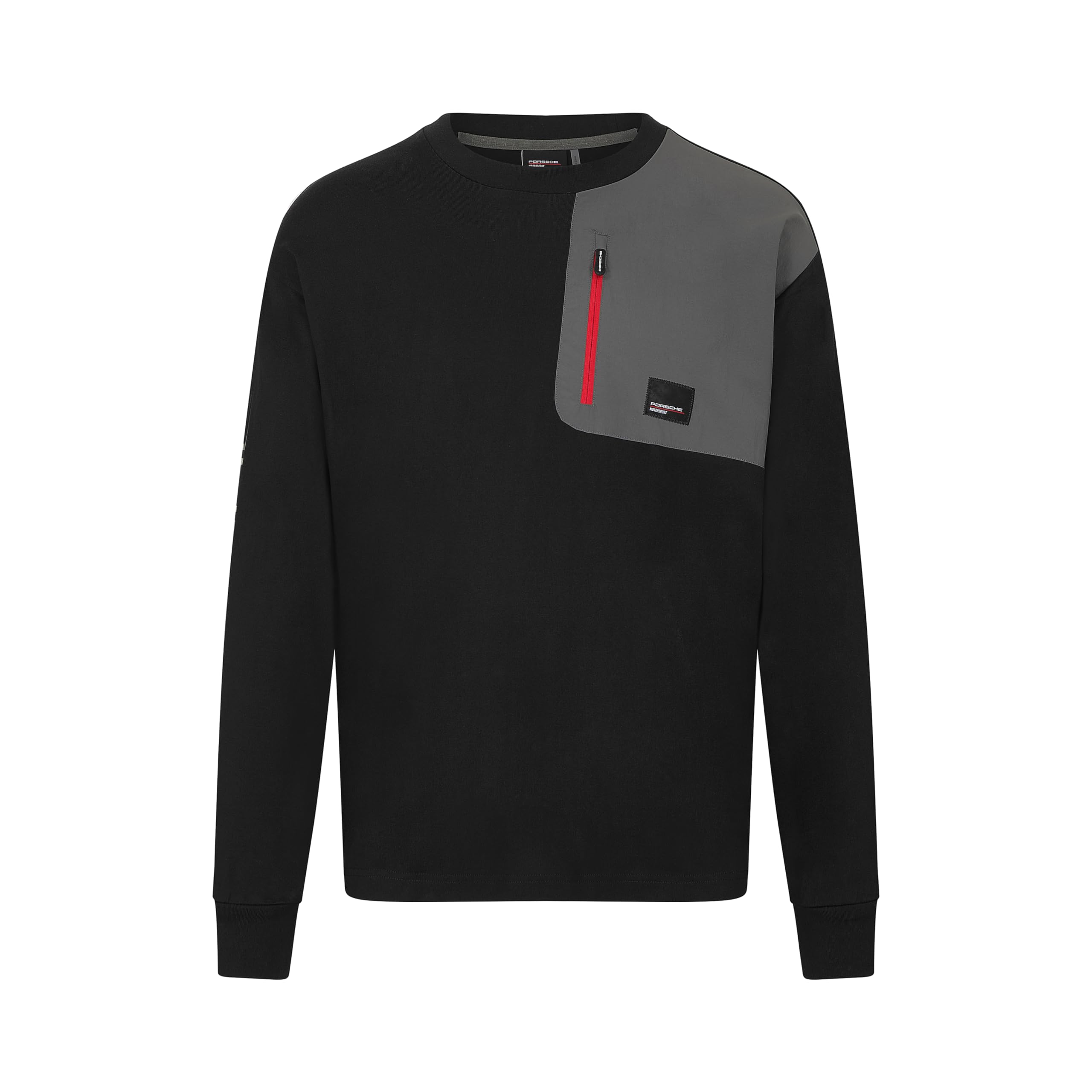 Porsche Motorsport Mens Utility Long Sleeve Tshirt - Black - Size: XL