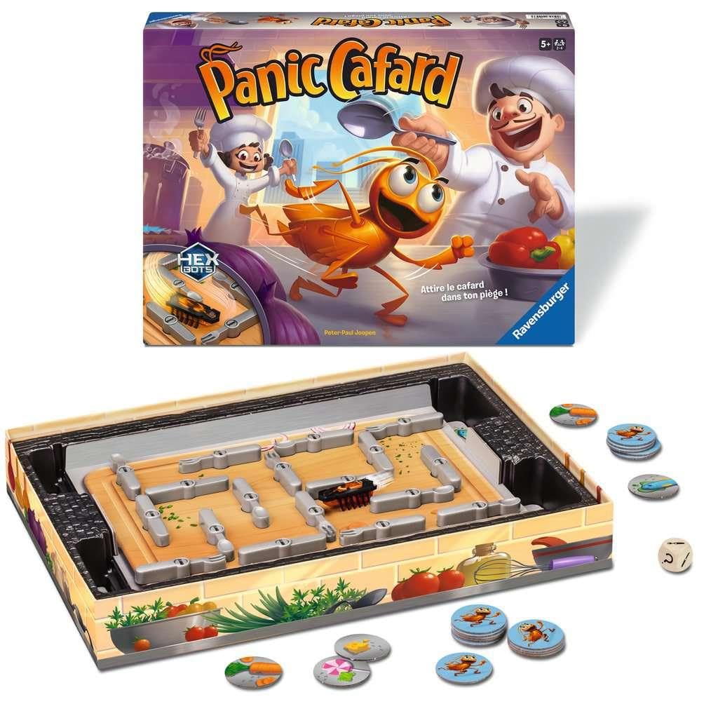 Ravensburger Panic Cocafard, Juego de Mesa para niños de 5 años, Juego rápido con cucaracha electrónica, Juego de habitación Familiar, para 2 a 4 Jugadores, versión Francesa