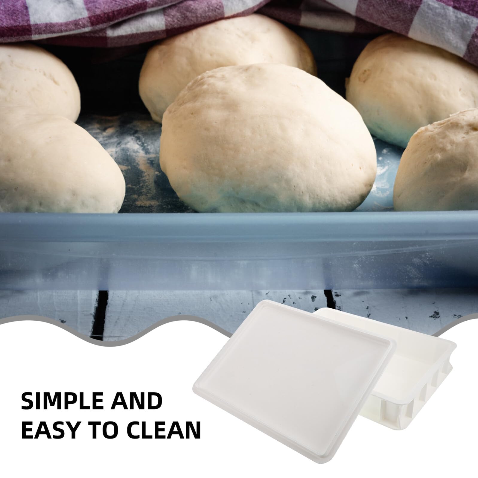 Artibetter Contenitore per Lievitazione Impilabile con Coperchio Box per Pizza e Pasta Mantiene Umidità per Panificazione Casalinga e Uso Professionale