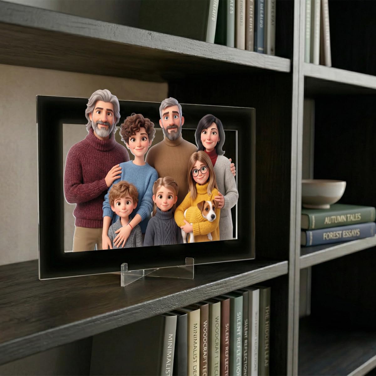 DEREGALOOS Marco Personalizado con Foto Estilo Animación 3D. Cuadro Artístico para Día de la Madre, Dia del Padre. Foto con Arte de Película. Regalo Original para Pareja, Familia — view 8