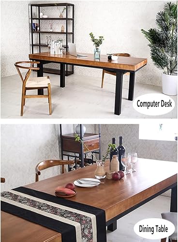 Miniatura 4 de Escritorio moderno de madera maciza de metal escritorio de computadora de oficina en casa escritorio de estudio mesa de restaurante de hamburguesas